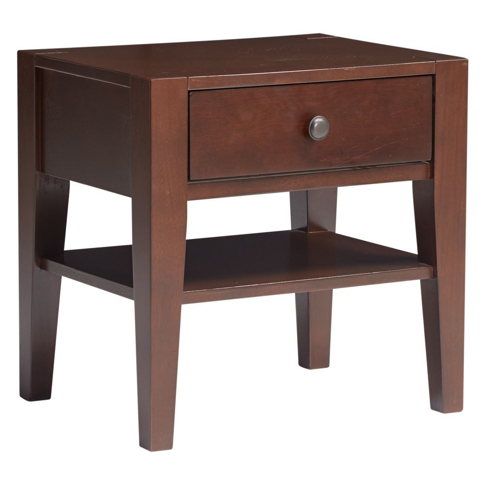 Kitka bedside table mdf rubber wood walnut uma 1064315 corner 1 1 3