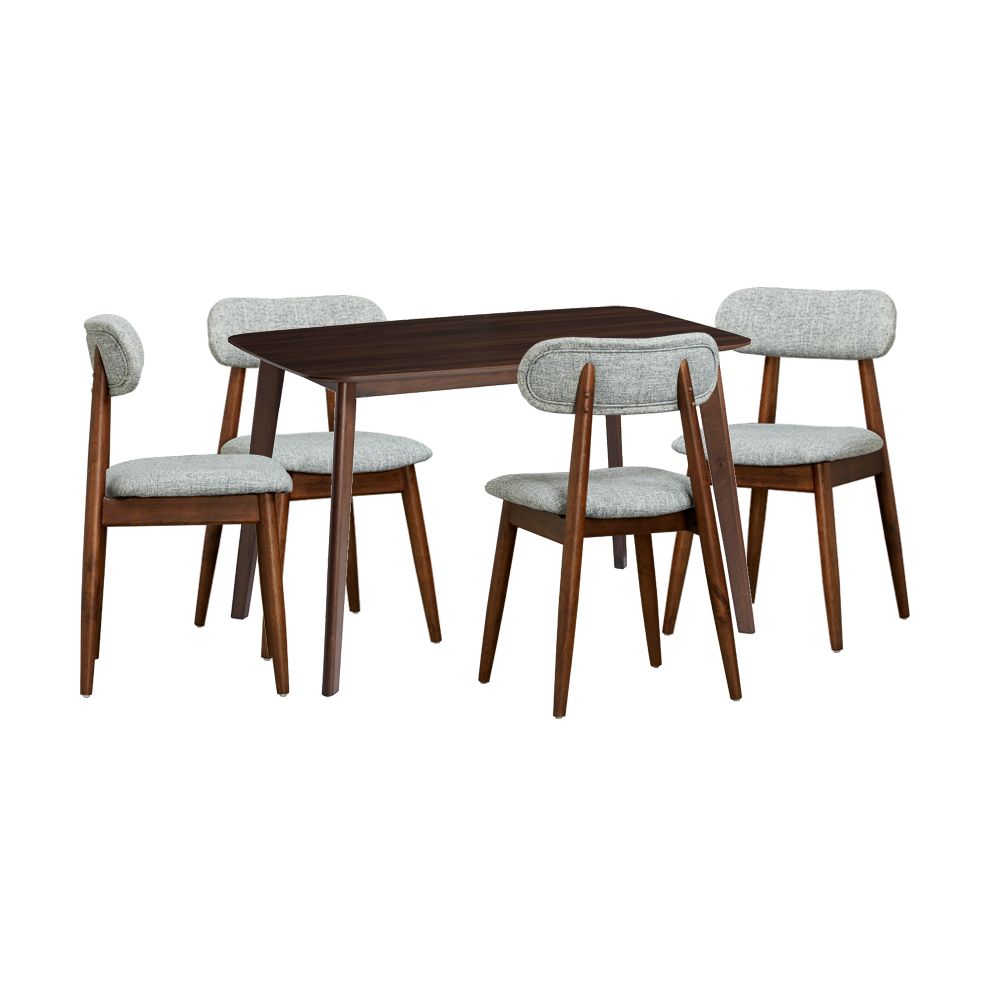Pall mall set of table chairs rubber wood mfc dark wood 6000085