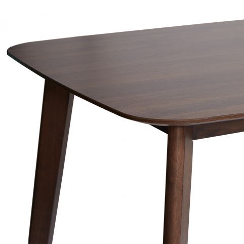 Pall mall dining table walnut rubbe wood melamine faced chipboard uma 1060904
